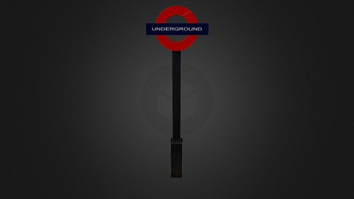 Prop London Underground Sign 3D Model