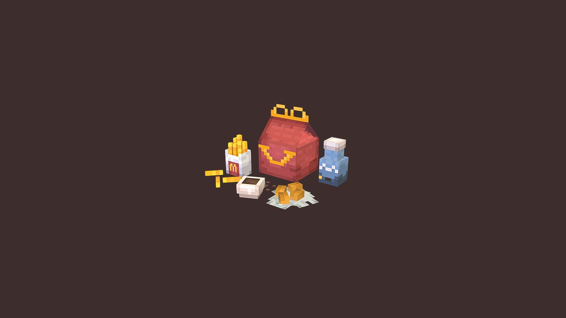 Happy meal - 3D model by Peptz (@Kepz) [123aac5] - Sketchfab