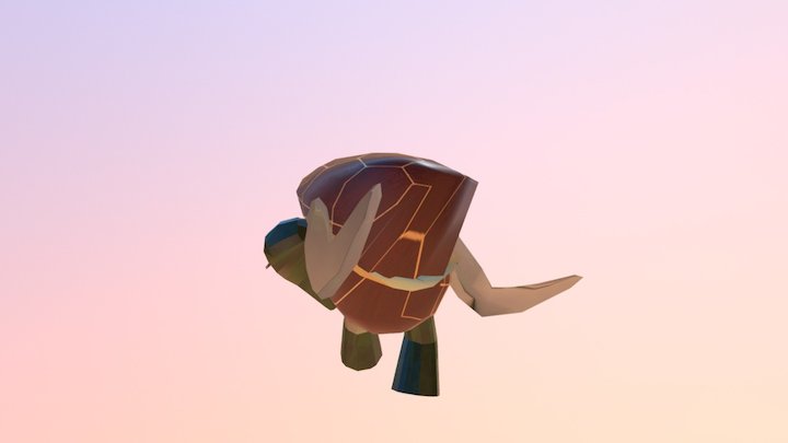Bro Turtle Walking 3D Model