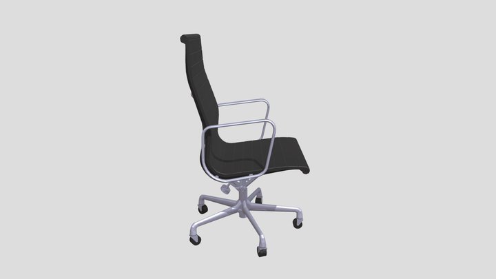 Armchair Aluminum Group Office Chair (Tall) 3D Model