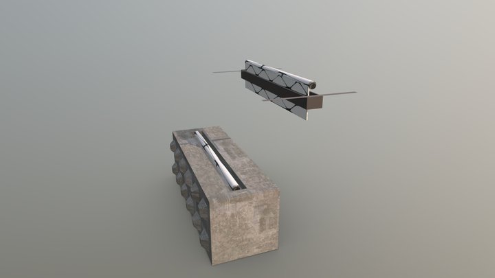 geogrid_2 Beton Block 3D Model