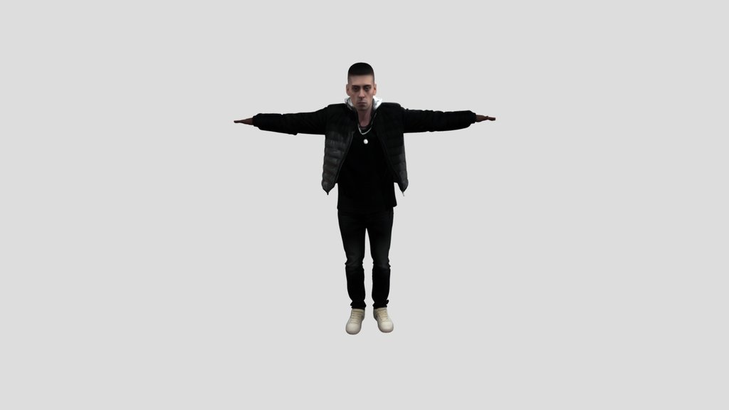 Paulie Arms Wide in a Blue Room