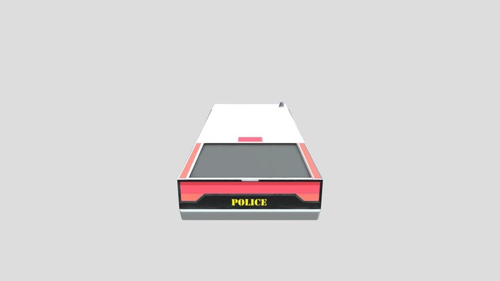 Compact Police Car 3D Model