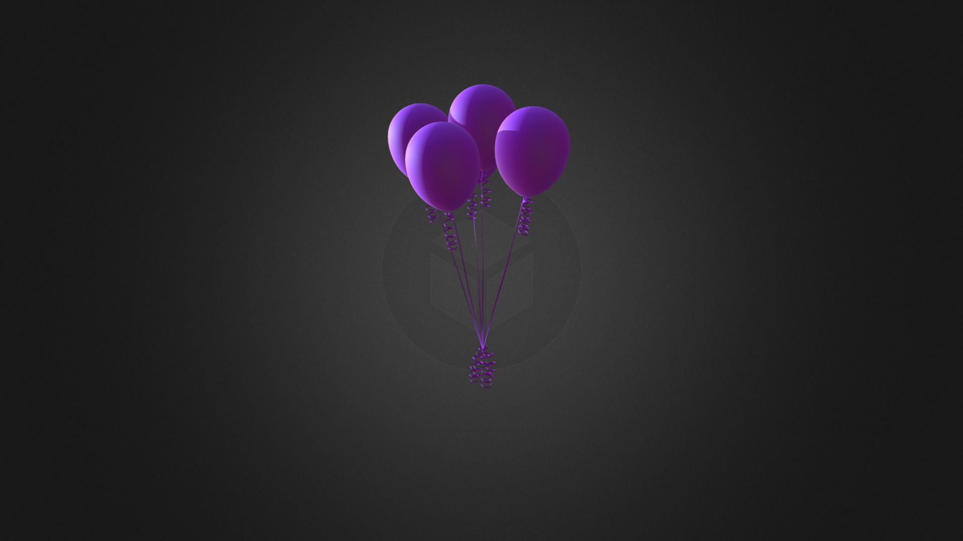 3D model Party Baloons 06 - This is a 3D model of the Party Baloons 06. The 3D model is about a group of balloons.