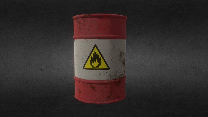 Oil Drum 3D Model