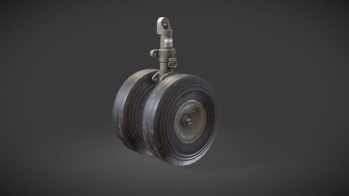 Chinook CH-47 Helicopter Forward Landing Gear 3D Model