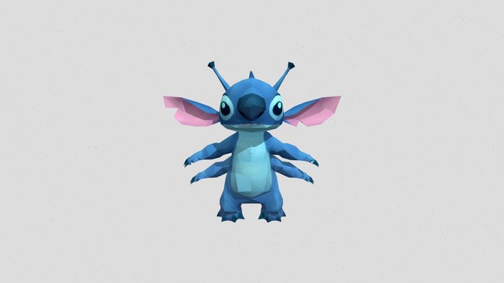 stitch MONSTER Disney friends version 3D Model