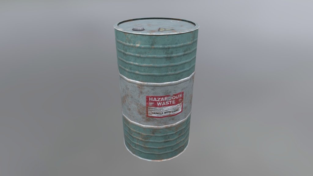 Hazardous Waste Barrel 3D model by richardpatrick [1242d35] Sketchfab