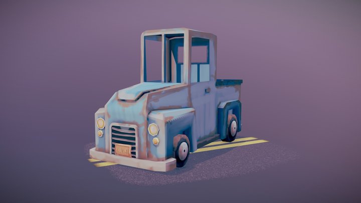 Handpainted Truck 3D Model