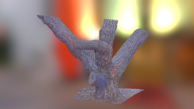 Stone Pine Trunk Resampled 3D Model
