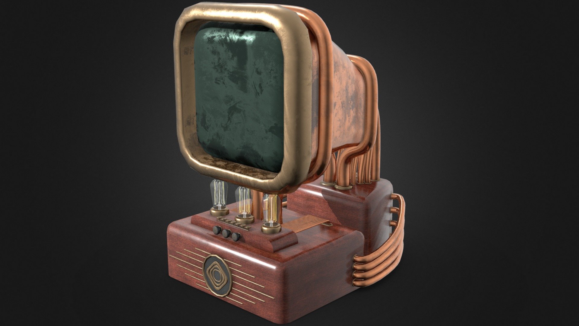 Steampunk Tv Finally Finished Buy Royalty Free 3d Model By Finorw