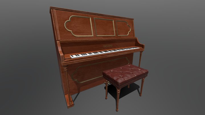 Church Piano 3D Model