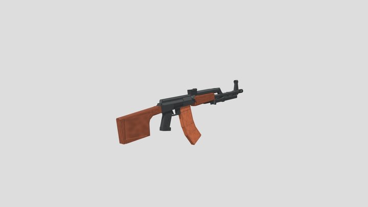 LOW POLY RPK-74 3D Model