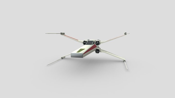 Star wars - Low Poly X-Wing 3D Model
