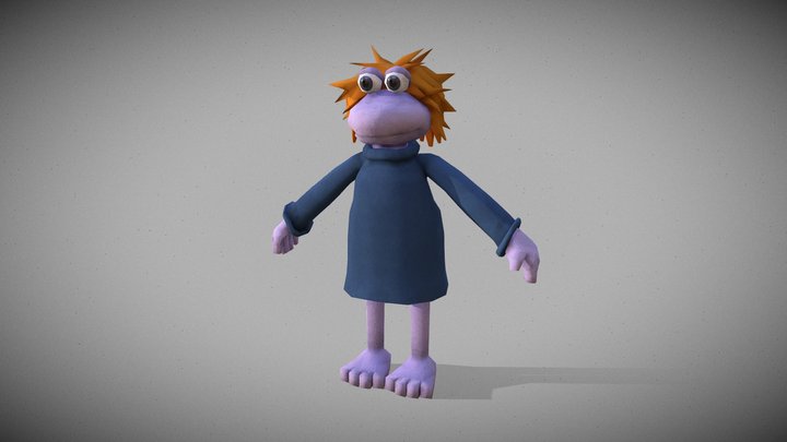 Low Poly Fraggle 3D Model