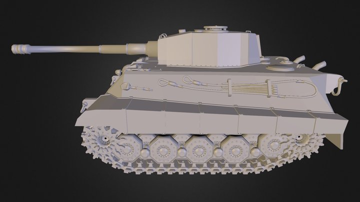Tiger II Tank 3D Model