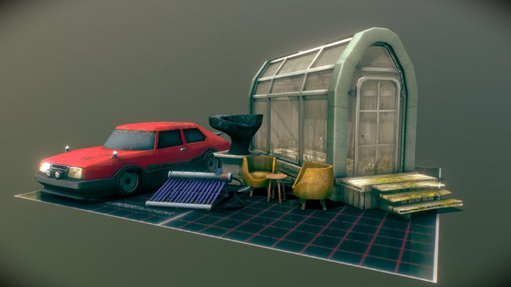 DAE Finished props - Forest Loner 3D Model