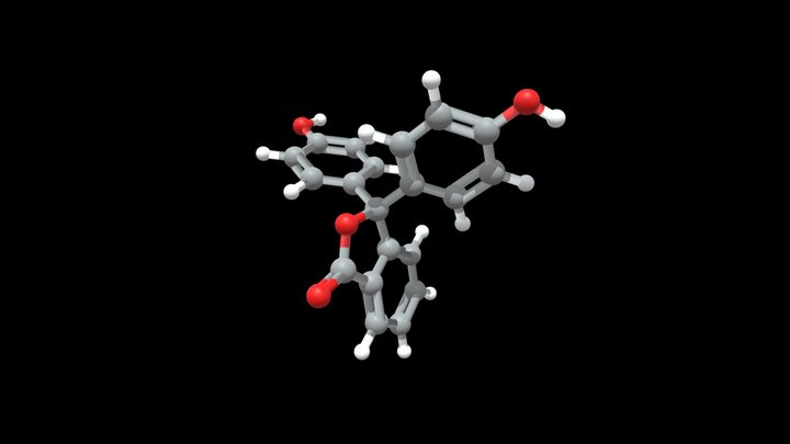 Phenolphthalein Molecule – Kostenloses 3D-Modell STL