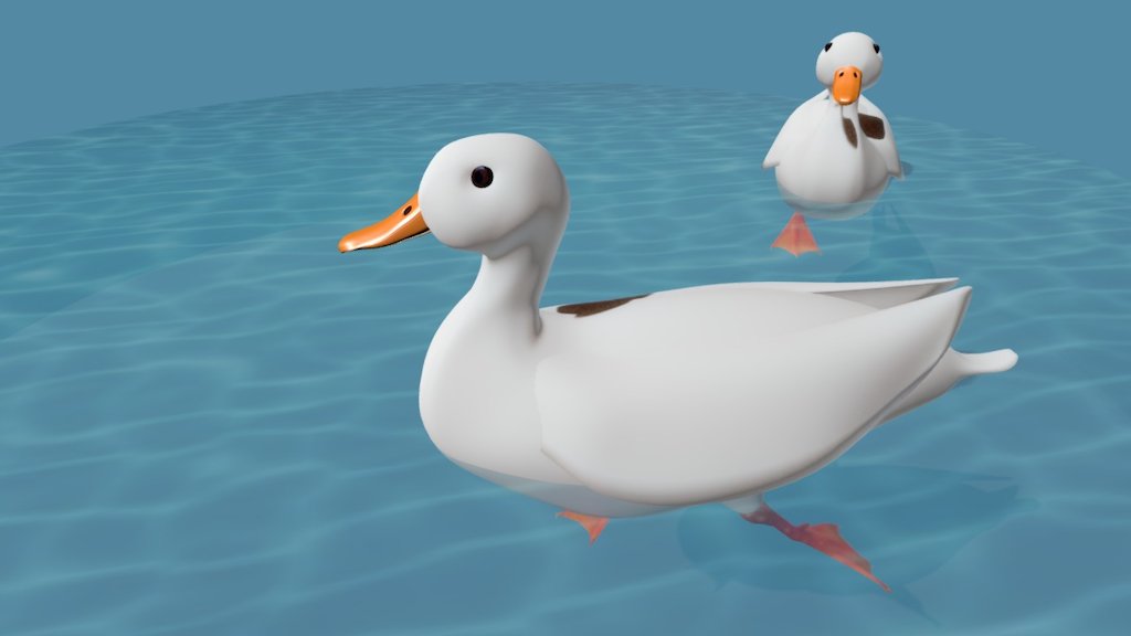 Swimming Ducks - 3D model by Dolores (@upto21) [124aca4] - Sketchfab
