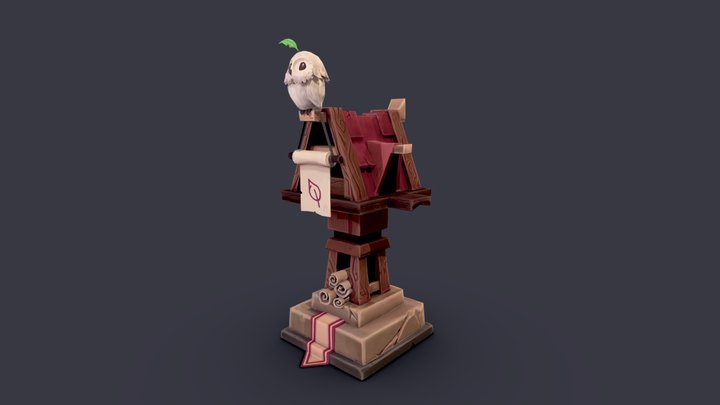 Fantasy postbox - stylized game asset 3D Model