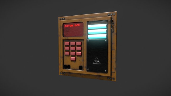 Sci-Fi Control Panel 3D Model