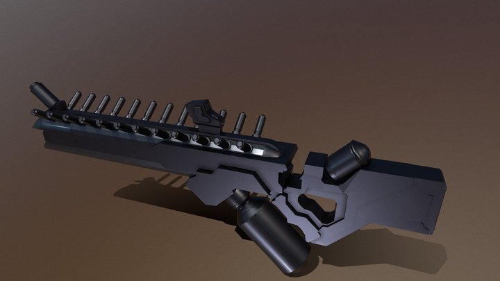 Best Sci Fi Gun 3D Model