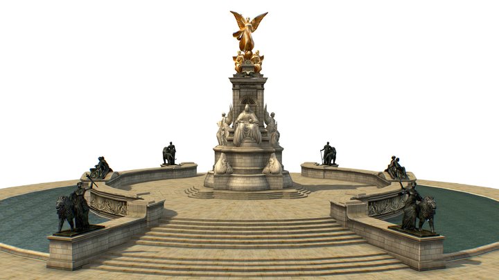 Queen Victoria Memorial Lowpoly 3D model 3D Model
