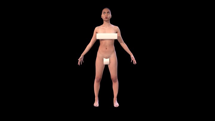 Female Scan - Calypso A-pose 3D Model