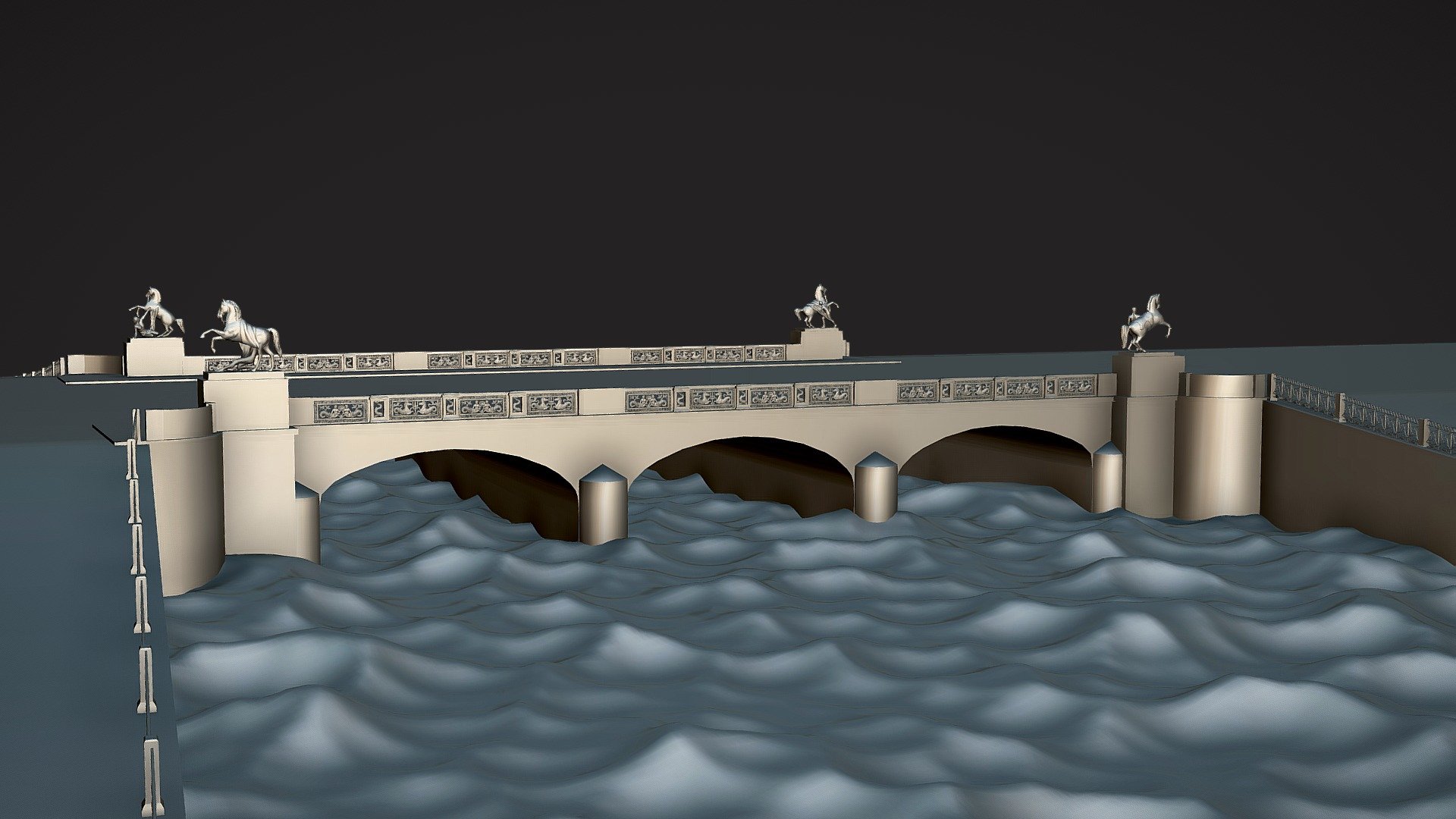 Anichkov Bridge / Аничков мост — Sketchfab embed 3D viewer