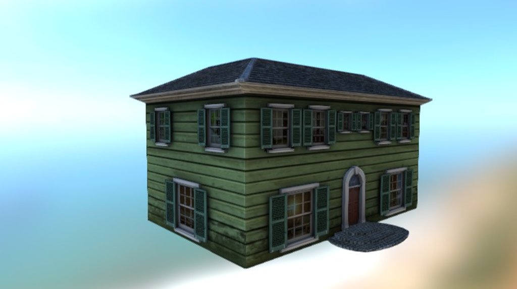 Green summer House 3D model by Tere [124e12a] Sketchfab