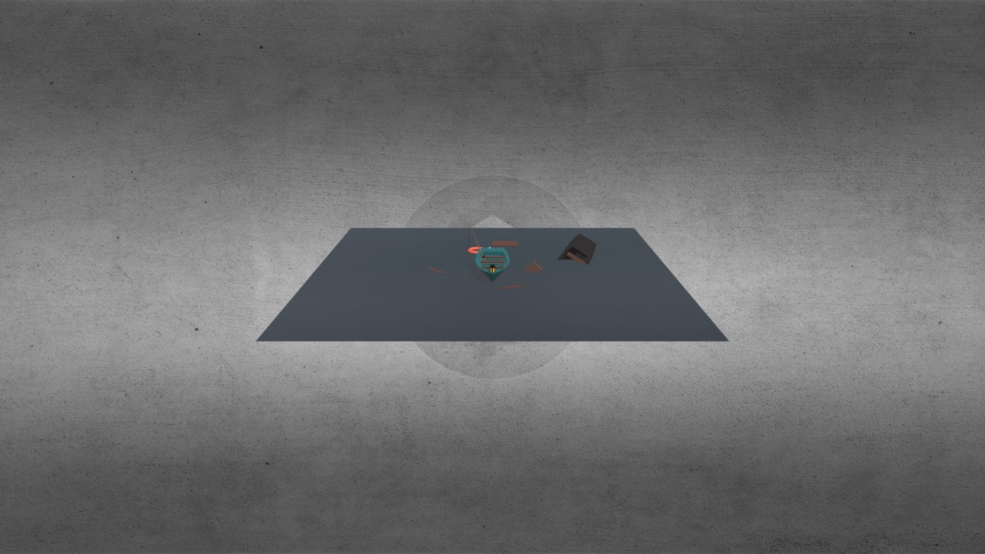 low poly boat