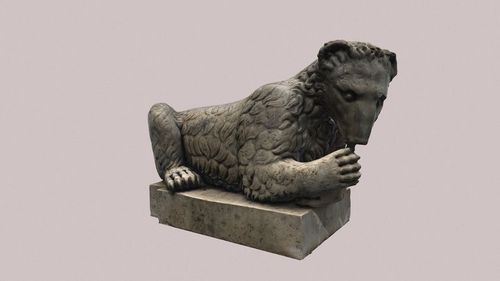 Escultura león 3D Model