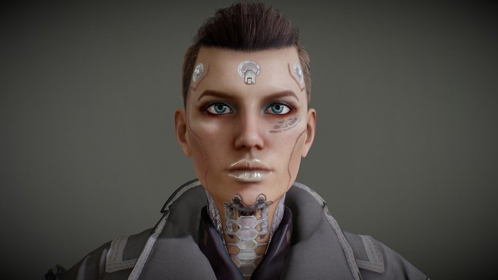 WOMAN CYBER FREE MODEL BY Oscar Creativo – Gratis 3D-model STL