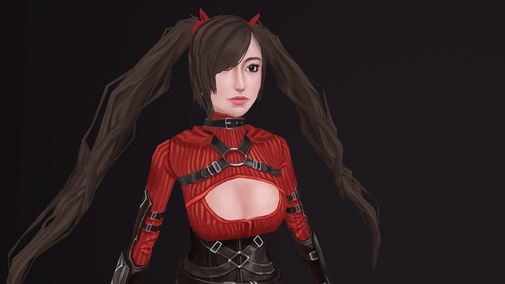 assassin girl 3D Model