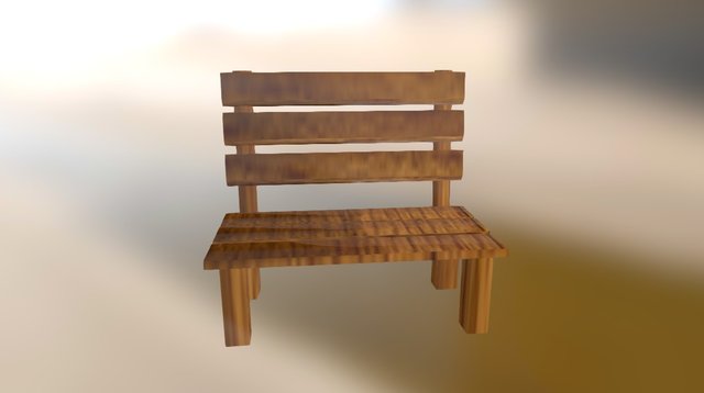 Bench (first Blender project) 3D Model