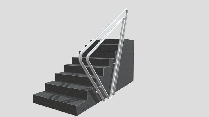 PASAMANOS DE ACERO INOX 3D Model