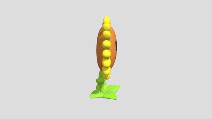 Подсолнух из пвз 3D Model