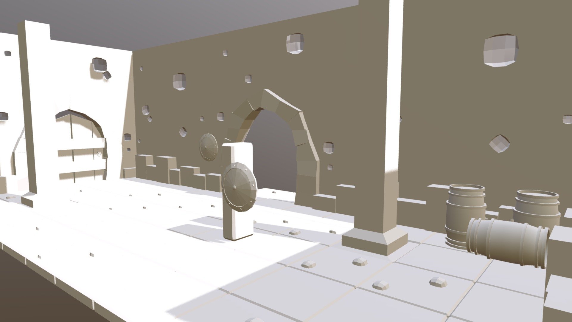 Modular Medieval Theme Scene (untextured)