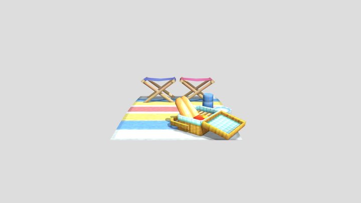 [Animal Crossing: New Leaf] Picnic Blanket – Kostenloses 3D-Modell STL