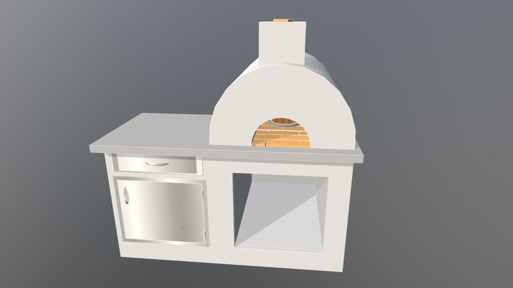 Custom Pizza Oven 3D Model