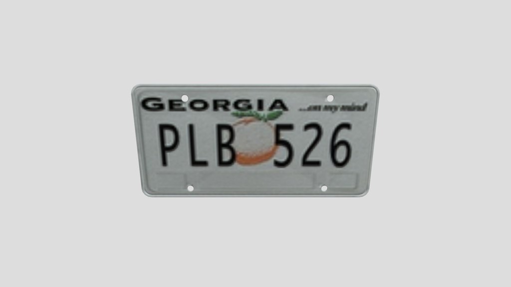 Georgia Licence Plate Pl