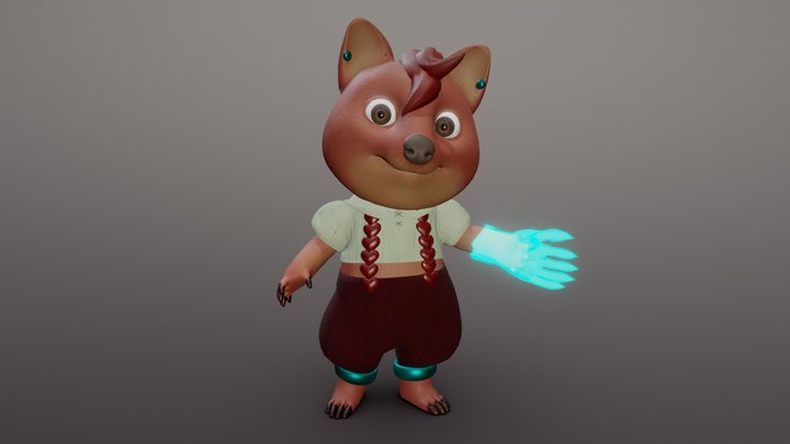 Aisha the Quokka 3D Model