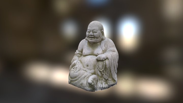 Stone Buddha Photogrammetry Scan 3D Model