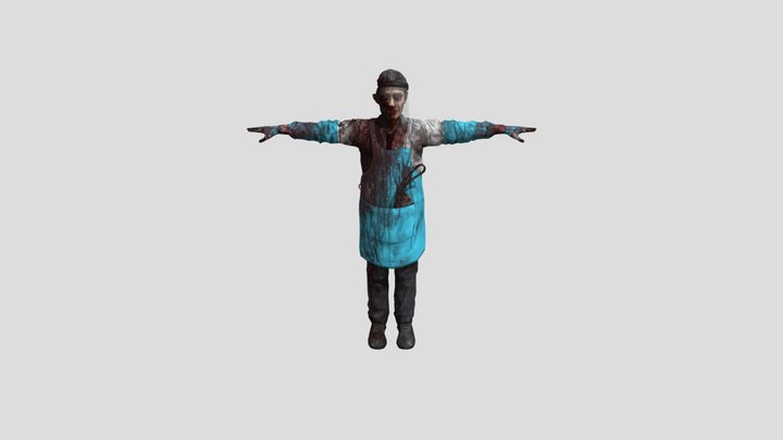 Zombie Dr. Mortimer 3D Model