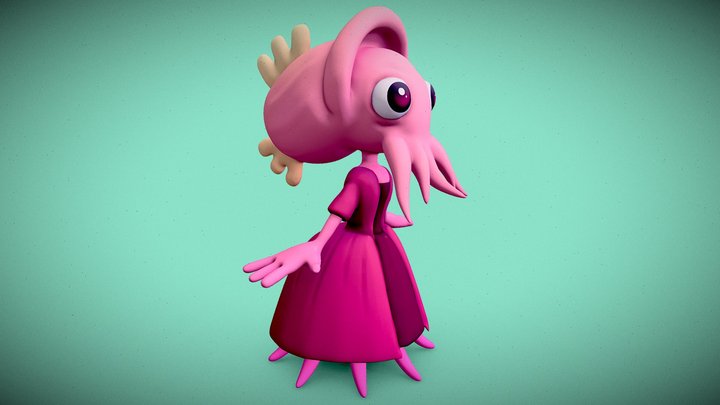 Cuttlefish Lady Sculpt 3D Model