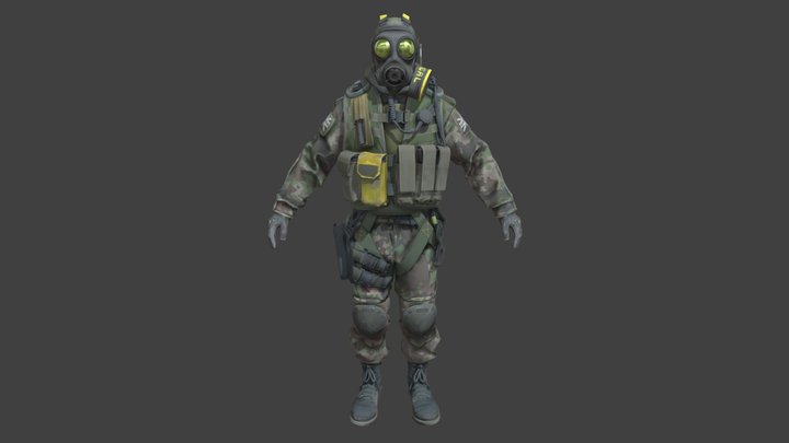 SAS | CS2 Agent Model Green – Free 3D Model STL