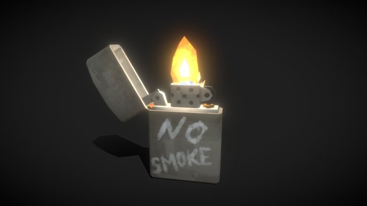 Stylized Lighter 3D Model