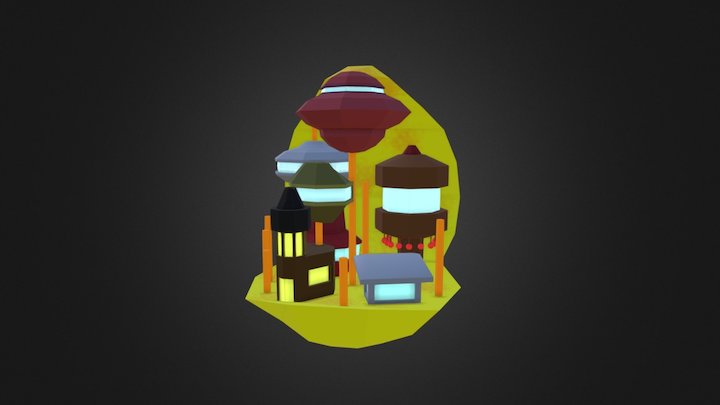 Moon City 3D Model
