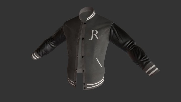 Varsity Jacket 3D Model