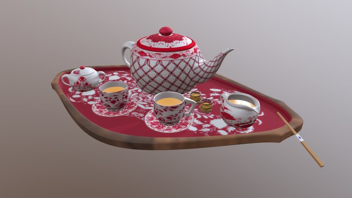 Tea Set 3D Model